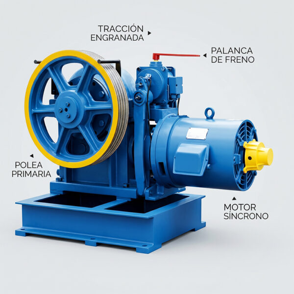 Máquina-de-Tracción-para-Ascensor